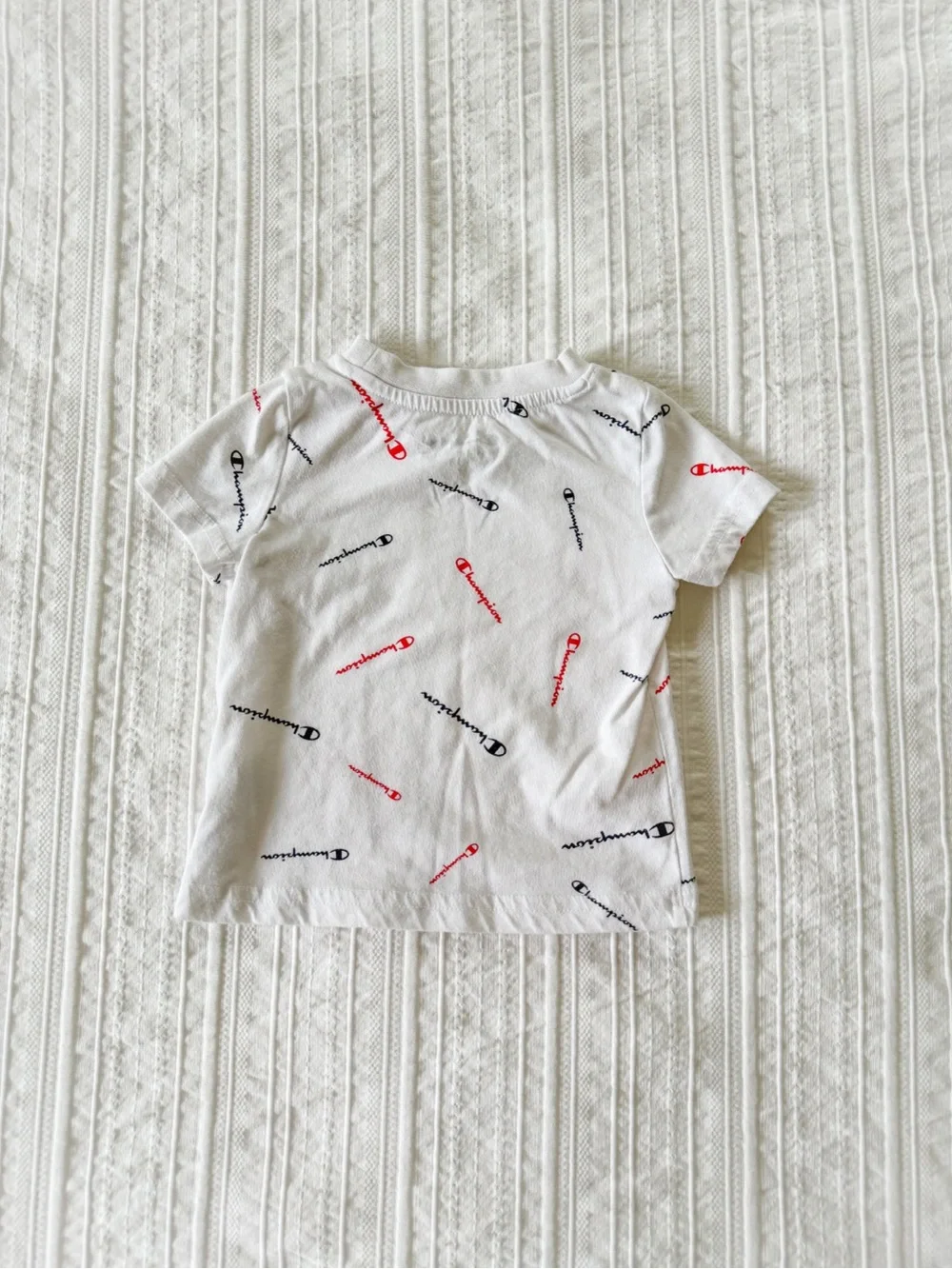 Champion Baby Boy White All-Over Logo T-Shirt 6–9M